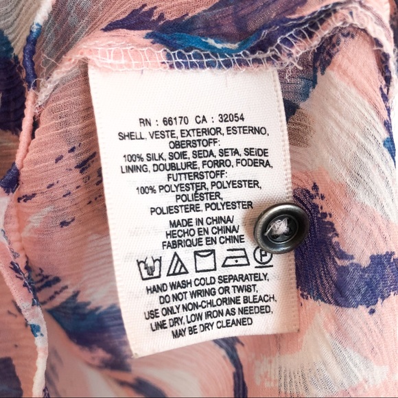 Maeve Anthropologie Pink Painted Silk Blouse - Picture 6 of 6